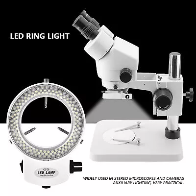 Microscope Camera 144LED Beads Light-Source Brightness Adjustable Ring Lamp EU • $23.87