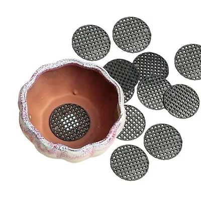 Flower Pot Hole Mesh Pad Drainage Hole Screen Prevent Soil Loss 50pcs Bonsai Pot • $8.45