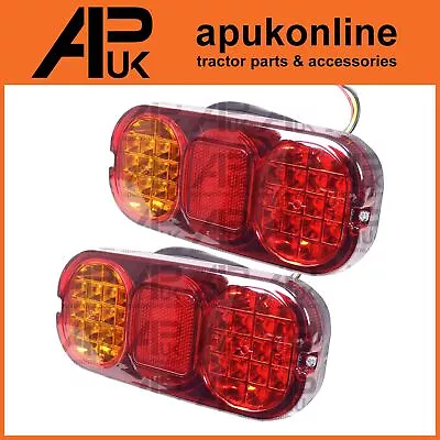 Pair LED Brake Stop Tail Indicator Rear Lights Lamp For JCB Dumper Digger 3T 6T • £41.33