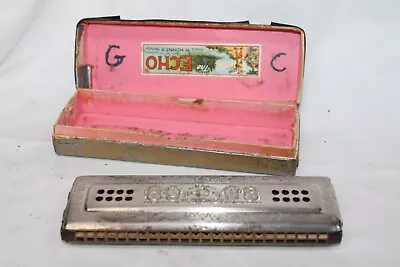The Echo By M. Hohner Bell Metal Reeds Germany Harp/Harmonica Used B & F • $24.99