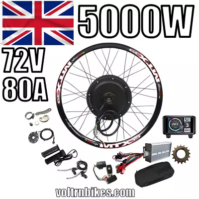 72V 5kW Electric Conversion Kit MTX RIM 80A Ebike Hub Sinewave Controller • £578