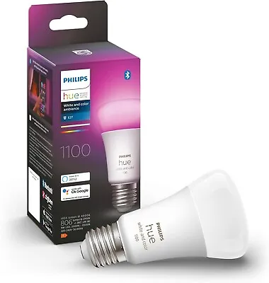 Philips Hue 9W E27 Hue White & Multicolour Bluetooth LED Light Bulb 806LM 240V • $127.96