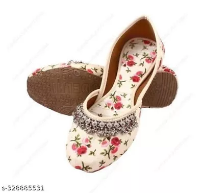  Handmade Anklet Style Flat Wedding Panjabi Bellie Women Shoe Indian Jutti  • $34.39