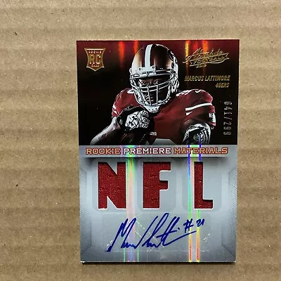 2013 Absolute Marcus Lattimore Rookie Auto Patch 41/299 • $1.99