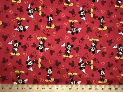 £21.80 • Buy Curtain Valance Handmade From Mickey Mouse Red Cotton Fabric