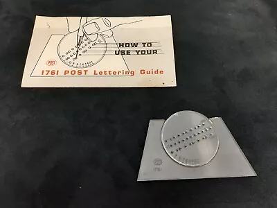 Vintage Teledyne Frederick Post 1761 - AF-573 - Lettering Guide With Manual • $12.94