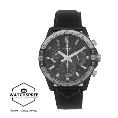 Casio Edifice EQS-930 Solar Powered Black Leather Strap Watch EQS-930TL-1A • $243.87