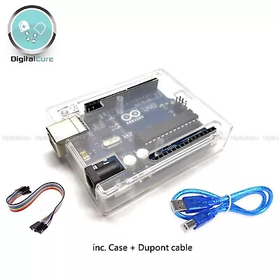 £14.75 • Buy  ARDUINO UNO R3 Compatible Board ATmega328P ATmega16U2 + Cable + Case