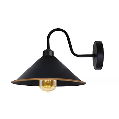 Vintage Wall Light Retro Industrial Metal Lamp Shade Wall Lights Indoor Fixture • £19.19