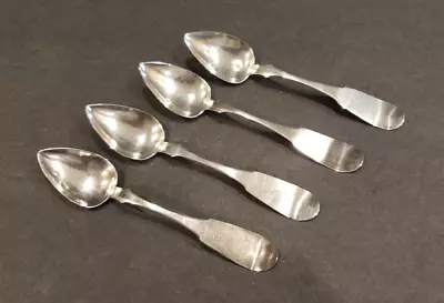 Set Of 4 Coin Silver Spoons By Virginia Silversmith Thomas Nowlan • $119.99