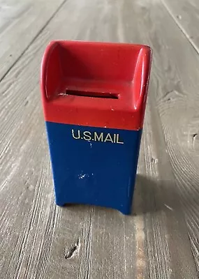 Vtg NAPCO Bedford Ohio Porcelain U.S. Mail Box Post Box Toy Bank Orig Stopper • $24.99