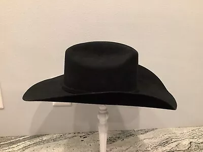 Justin 3X Rodeo Black Wool Cowboy Hat 56 7 • $48