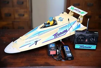 Vintage Radio Shack RC Tsunami Speed Boat Wave Jumper Control For Parts Repair • $59.99