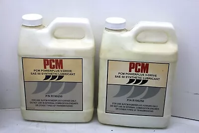 $49.95 • Buy Lot Of 2 # R190250 PCM Powerplus V-Drive SAE 50 Synthetic Lubricant Oil 2-Quarts