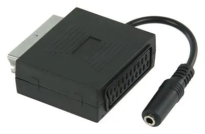 Scart Adapter With Stereo Audio (Scart Male To 3.5mm Jack Female) 0.20m • £4.77