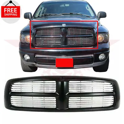 For 02 03 04 05 DODGE RAM 1500 2500 3500 New FRONT BUMPER GRILLE BLACK CH1200259 • $109.10