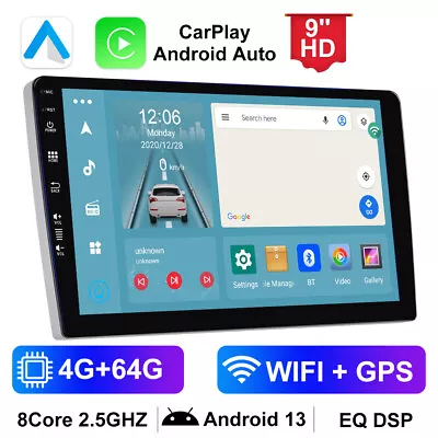 4G+64G Car Stereo Radio 9   8 Core Android 13.0 CarPlay 2 Din GPS Navi Head Unit • $185.99