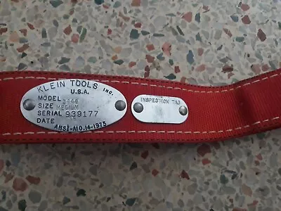 $49 • Buy NOS New Klein Tools Model 5446 Linemans Nylon Safety Belt Size Meduim 