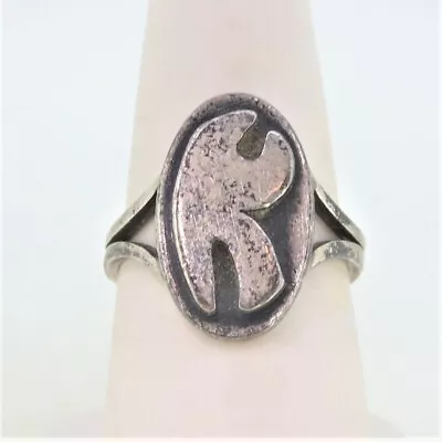 Sterling Silver Monogram K Size 6 1/2 Ring • $74.25