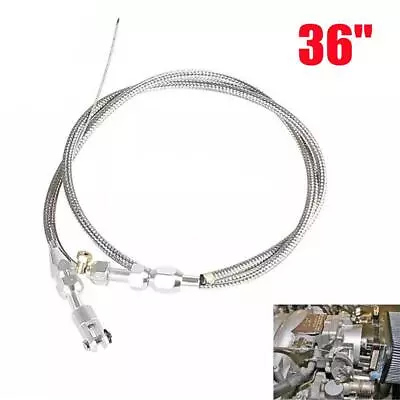 Adjustable 36  Long Universal Car SUV Throttle Cable Braided Stainless Steel Kit • $31.70