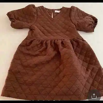 $35 • Buy Zara Dress Girls 13/14 Brown Quilted