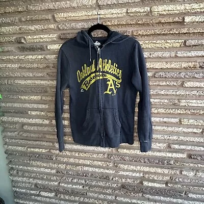 Majestic Vintage Oakland Athletics Full Zip Hoodie Sweatshirt Size Medium • $25