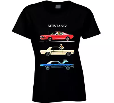 1965 Mustang Red White Blue Fastback Convertible Hardtop Coupe Gift Ponycar Ladi • $24.99