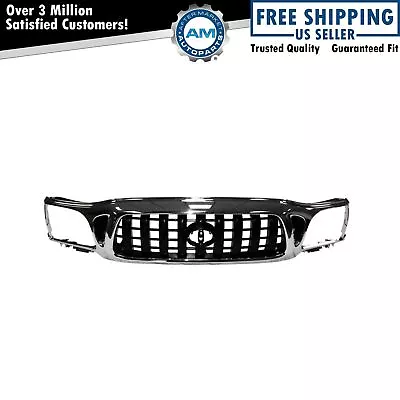 Front Chrome & Black Grille Grill For 01-04 Toyota Tacoma Pickup Truck • $185.50