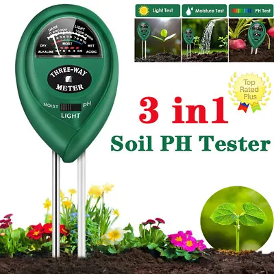 £5.42 • Buy New 3 In 1 Soil Moisture Light Intensity Measuring Probe Type Ph Tester Garden