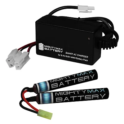 Mighty Max 9.6V 1600mAh Butterfly Battery Pack + 8.4V-9.6V NiMH Smart Charger • $31.99