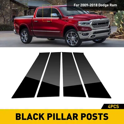 $15.99 • Buy For 2019-2022 Dodge Ram 1500 CREW Cab Black Door Vent Visors Window Rain Guards