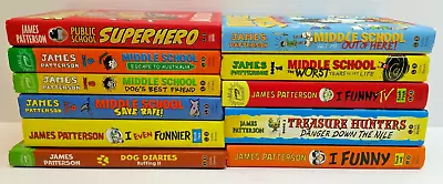 Lot Of 11 HC Books By JAMES PATTERSON Graphic Novels I Funny/Middle School Etc • $25