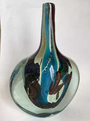 Vtg. Michael Harris Art Glass Mid Century Modern Fish Head Axe Mdina Vase Malta • $250