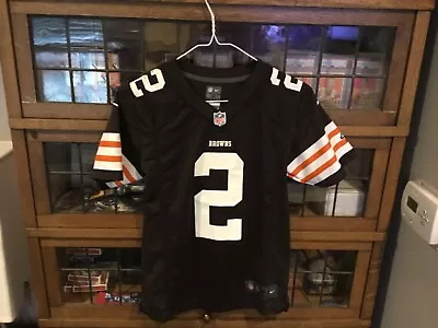 Johnny Manziel #2 Cleveland Browns NIKE ONFIELD Graphic Jersey SZ Youth M - Cool • $25.19