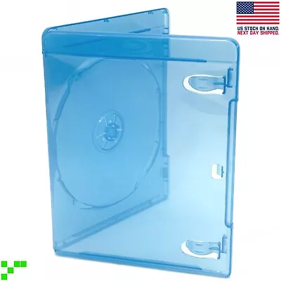 Replacement 11mm Single Blu-ray Case With Outer Sleeve Raised Licensed Logo Clip • $6.45