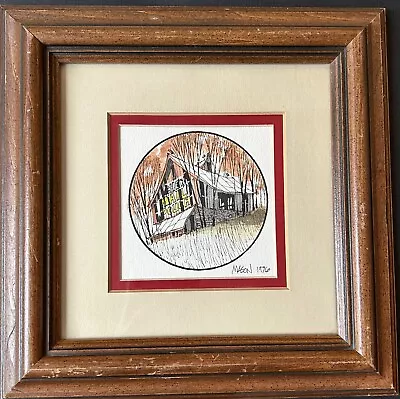 Vintage Roger Mason Hand Watercolor Print Signed 1976 Framed Matted  • $13