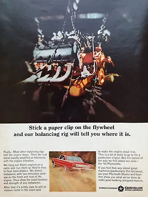 Vintage 1966 Dodge Chrysler Plymouth 426 Hemi Original Color Ad PY076 • $6.15