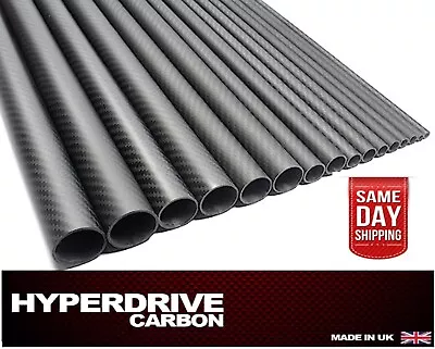 Carbon Fiber Tube Fibre Matte Twill 3k All Diameters  1000mm Length UK Supplier! • £59.99