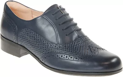 £44.99 • Buy BNIB Clarks Ladies HAMBLE OAK Navy Blue Combi Leather Brogue Shoes