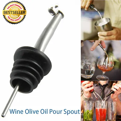 Stainless Steel Pourer With Flip Spout- Freeflow Tapor Spirit Drink Oil Drizzler • £4.19