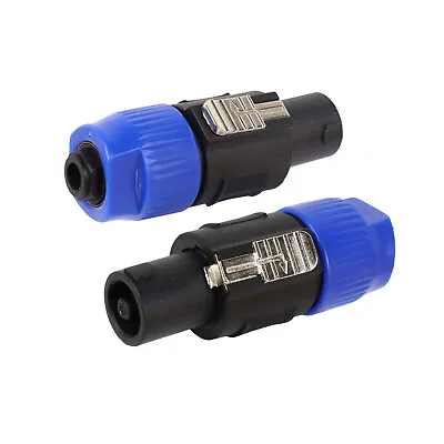 Speakon To 1/4  Inch Connector Pro Speak-On Male To 1/4 Female Plug Adapter 2pcs • $14.24