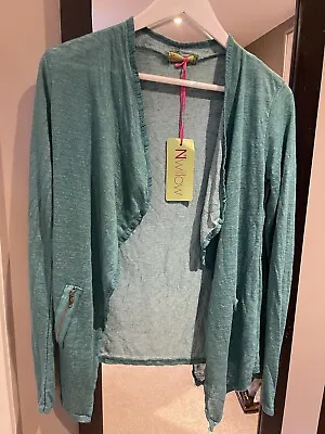 N Willow Waterfall Cardigan Teal Green Fit Size S BNWT Ret £32.99 Cotton Blend • £11.99