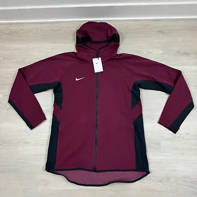 Nike Showtime Basketball Full Zip Hoodie Mens Large Tall Maroon CQ0306 669 • $79.99