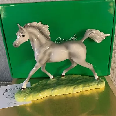 John Beswick Horse Pony Arab Stallion Grey Gloss Ltd Edition Perfect Box & Cert • £89.99