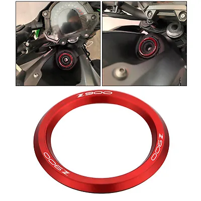 Motorcycle Ignition Key Hole Cover Accessories For Kawasaki Z900   Red • £10.01