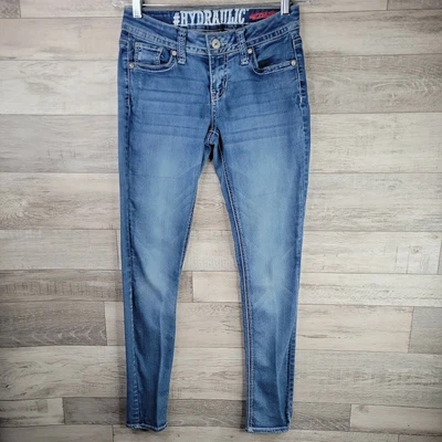 $15.95 • Buy Hydraulic Jeans Womens 5/6 Faded Blue Jeans Lola Curvy Skinny Denim