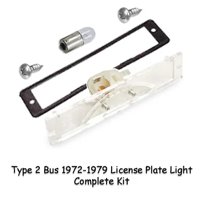 Vw Type 2 Bus 1972-1979 License Plate Light Lens & Seal Kit • $57