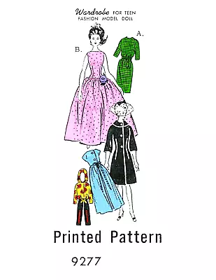 Vintage 1960s Barbie Clothes Pattern Reproduction Mail Order 9277 Uncut • $7.95