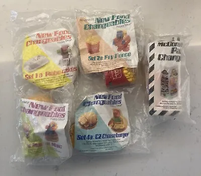 Vintage 1988 New Food Changeables McDonald’s Set Of 4 + 1 Pal Changeable • $67.50