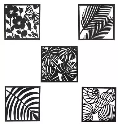 £14.99 • Buy Garden Ornament Wall Art Decoration Home Metal Black Square